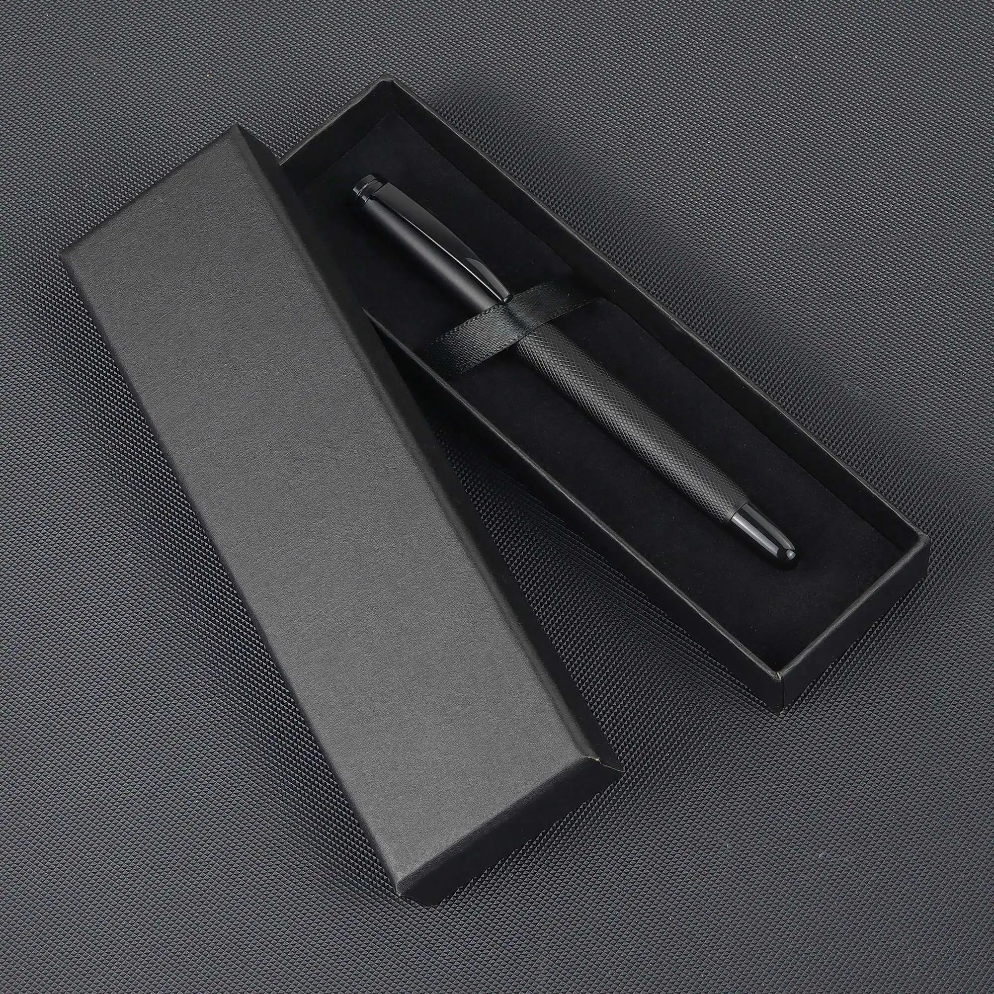 1PC with box Premium Black Steel Pen - Smooth Writing, Metal Body  High end Design and Excellent Craftsmanship,Not Included Ink