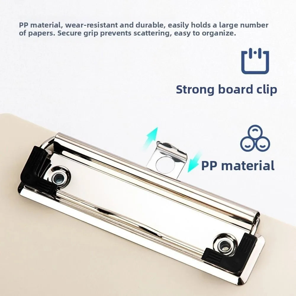 A4/A5 File Folder Clipboard Plastic With Scale Writing Clipboard Metal Clip Letter Size Paper Organizer Stationery